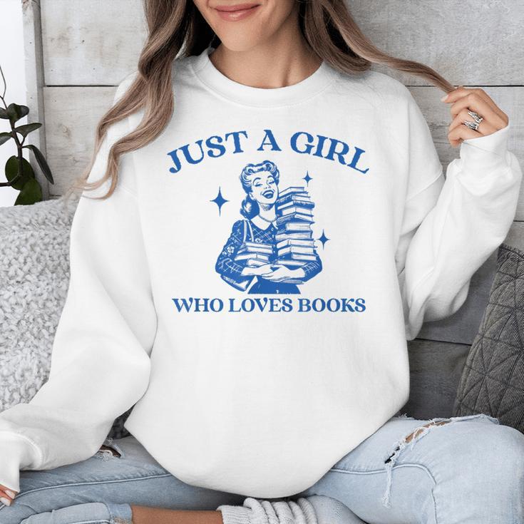 Just a Girl Who Loves Books Book Lover Bookish Unisex Sweatshirt Just a Girl Who Loves Books Book Lover Bookish Unisex Sweatshirt