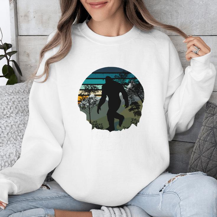 Just Me And My Yeti Retro Sunset Mountain Hiking Introvert Unisex Sweatshirt