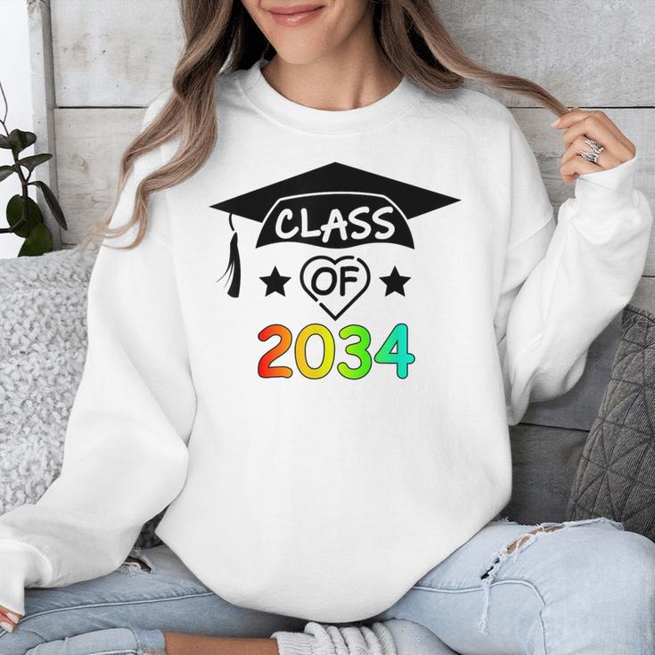 K -12th Grade Hand Prints Space Graduation Class Of 2034 Unisex Sweatshirt