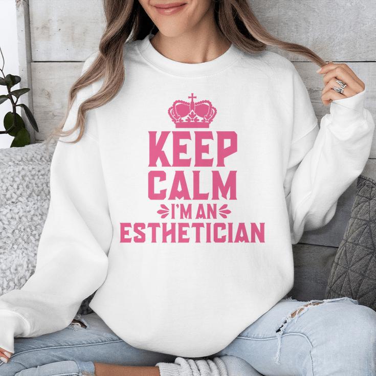 Keep Calm I'm An Esthetician Graduation Esthetician Premium Unisex Sweatshirt