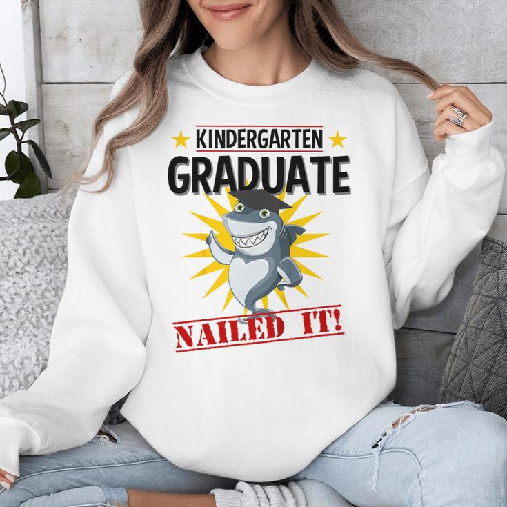 Kids Kindergarten Nailed It Shirt 2019 Shark Graduation Tee Unisex Sweatshirt