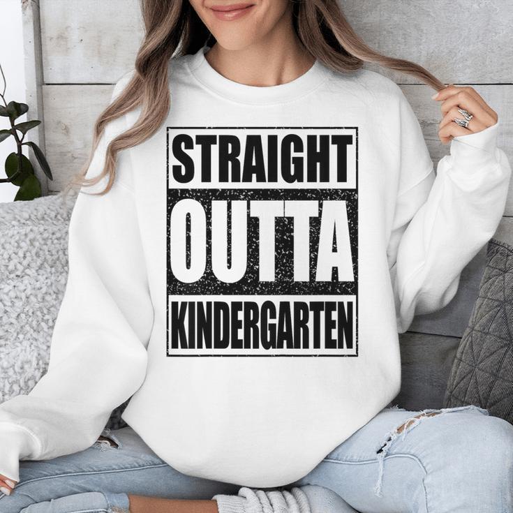 Kids Straight Outta Kindergarten Shirt Boy Girl Graduation Unisex Sweatshirt