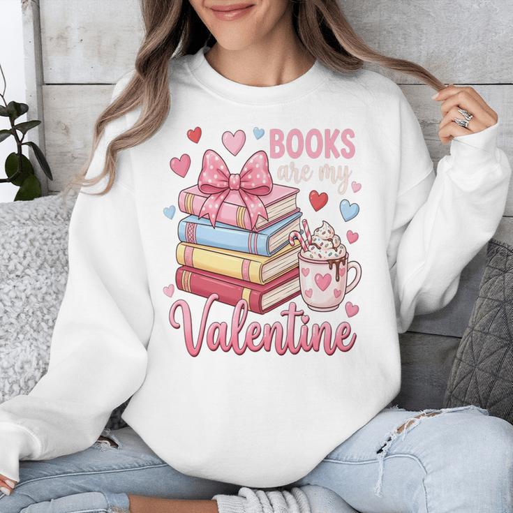 Librarian Books Are My Valentine Teacher Valentines Teach Unisex Sweatshirt