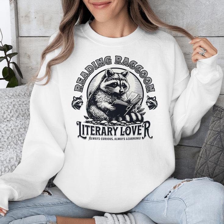 Literary Lover Reading Raccoon Books Premium Unisex Sweatshirt Literary Lover Reading Raccoon Books Premium Unisex Sweatshirt