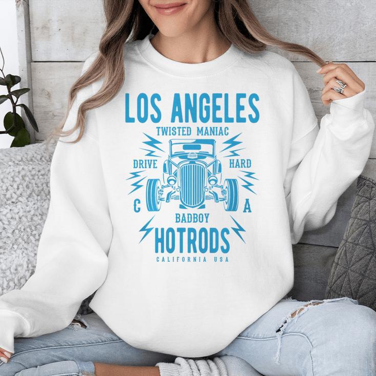 Los Angeles Hotrods Automotive Nostalgia Premium Tri-Blend Unisex Sweatshirt