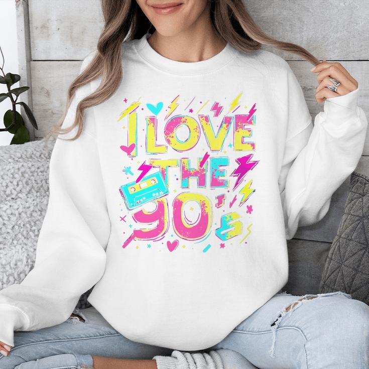 I Love The 90'S 90s Retro Nostalgia Premium Tri-Blend Unisex Sweatshirt I Love The 90'S 90s Retro Nostalgia Premium Tri-Blend Unisex Sweatshirt