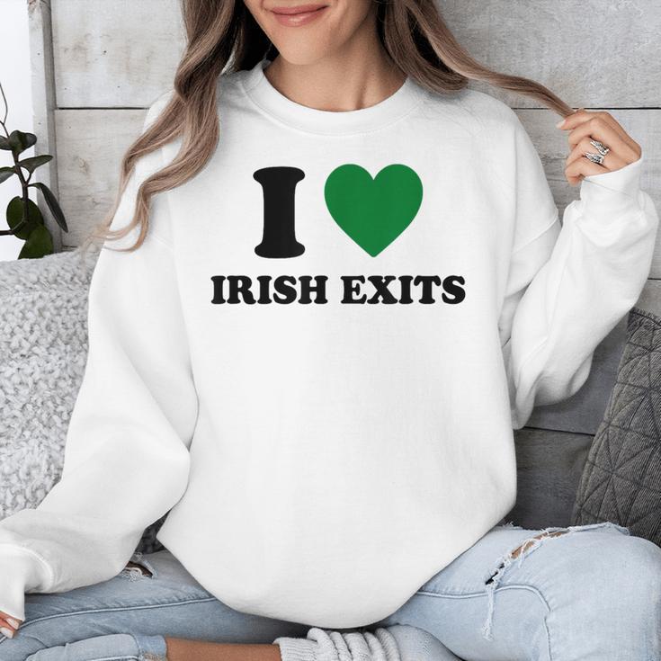 I Love Irish Exits St Patrick's Day Introvert Party Unisex Sweatshirt I Love Irish Exits St Patrick's Day Introvert Party Unisex Sweatshirt