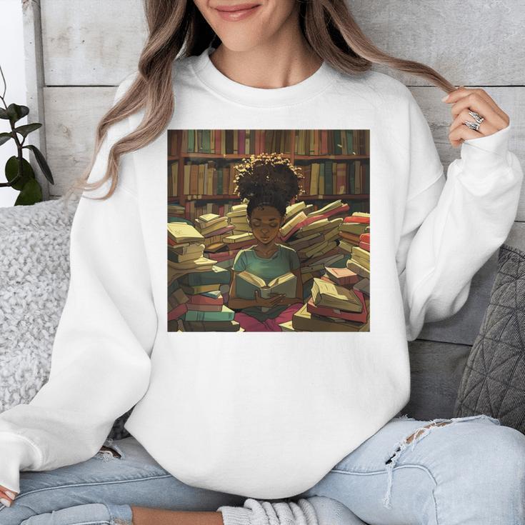 Melanin Afro Women Educated Reading Book History Girls Unisex Sweatshirt Melanin Afro Women Educated Reading Book History Girls Unisex Sweatshirt