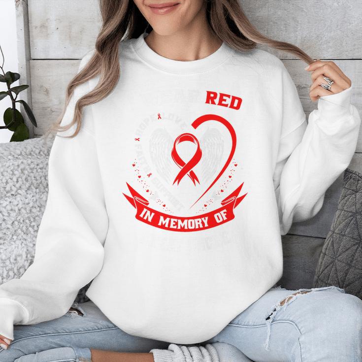 In Memory Of Great Uncle Heart Disease American Heart Month Premium Unisex Sweatshirt