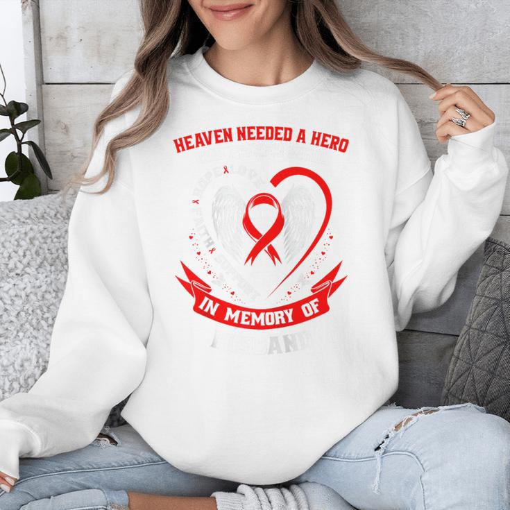 In Memory Of Husband Heart Disease Awareness Month Memorial Raglan Baseball Tee Unisex Sweatshirt