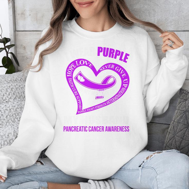 In My Memory Of My Husband PANCREATIC CANCER AWARENESS Unisex Sweatshirt