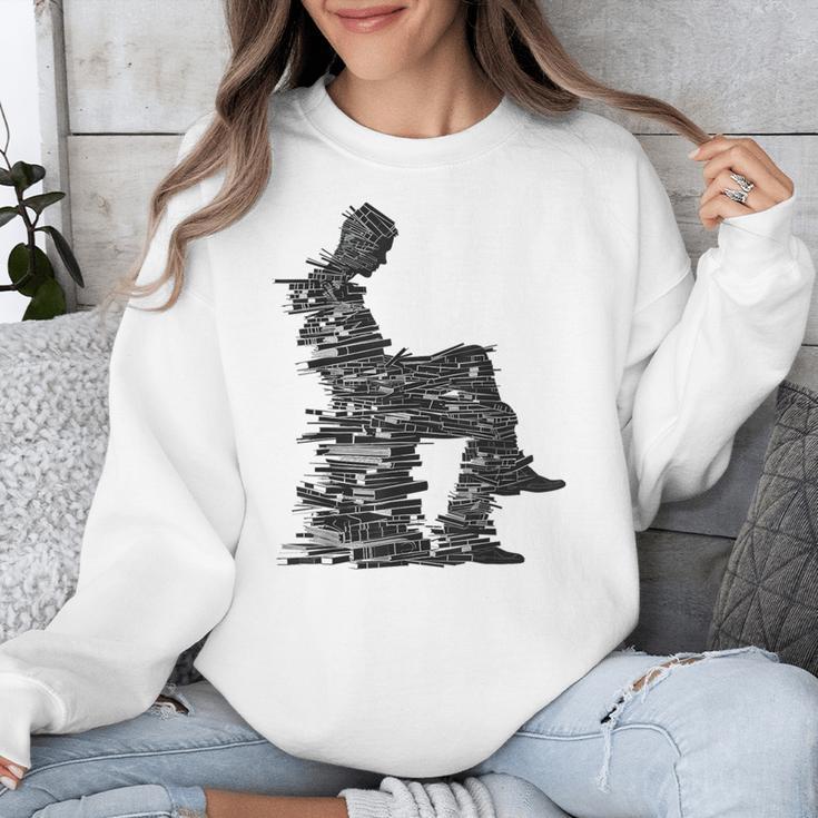 Men Pixel Art Geometric Book Human Drawing Graphic Men Unisex Sweatshirt