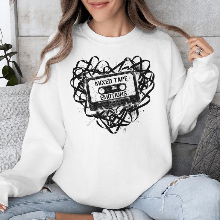 Mixed Tape Emotions Music Lover Nostalgia Quote Premium Tri-Blend Unisex Sweatshirt