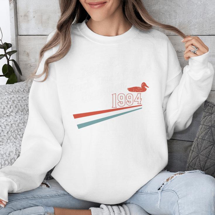 Nostalgia 90s Duck Goose Premium Tri-Blend Unisex Sweatshirt