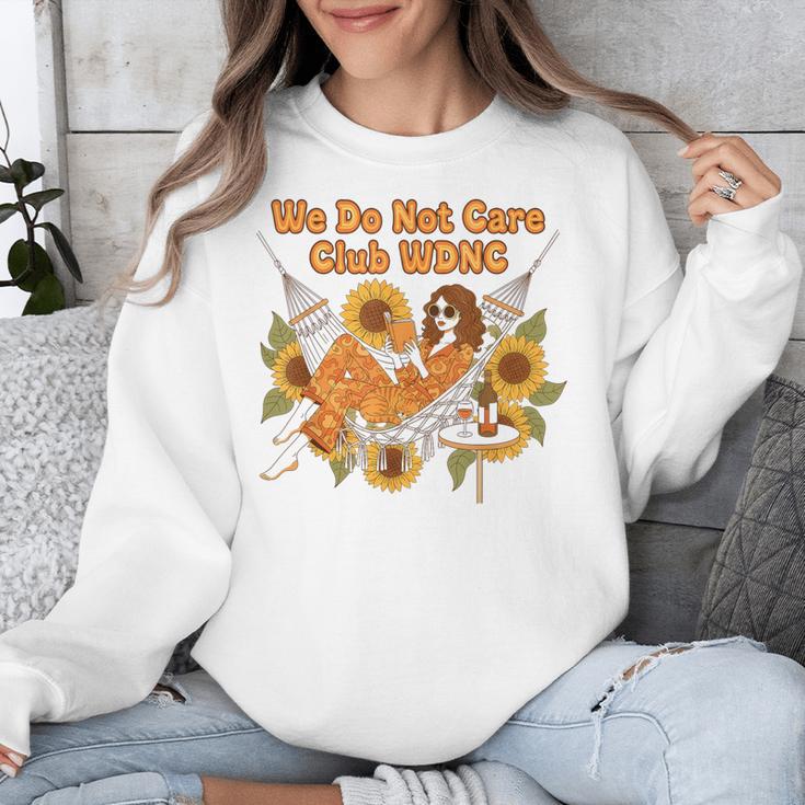 We Do Not Care Club WDNC Reading Book Boho Floral Unisex Sweatshirt