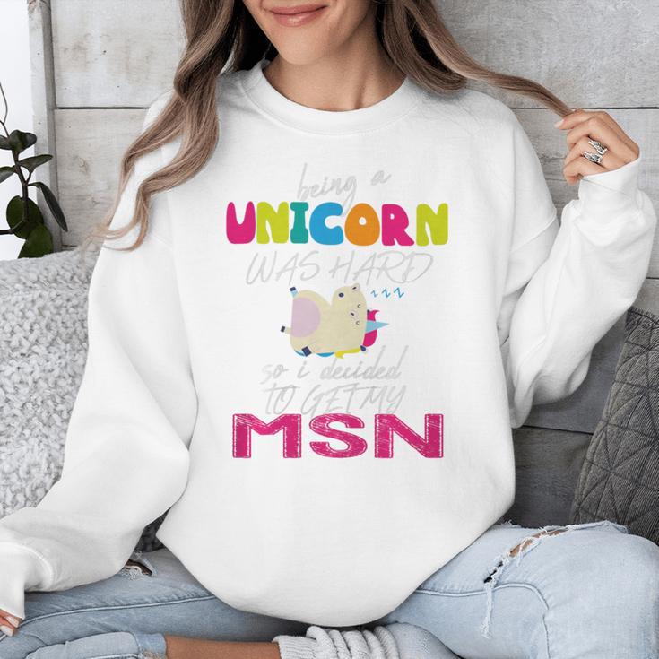 Nurse MSN Graduation Unicorn T-Shirt Nursing School Unisex Sweatshirt