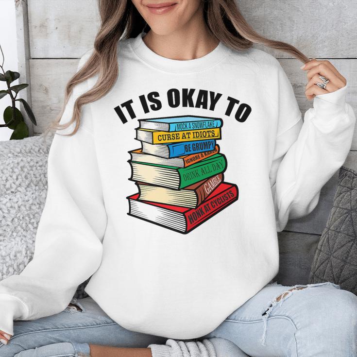 It Is Okay To Be a Grumpy Old Man Book Lover Premium Unisex Sweatshirt