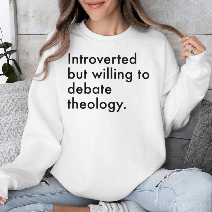 Theology Introvert Christian Conversation Starters Unisex Sweatshirt Theology Introvert Christian Conversation Starters Unisex Sweatshirt