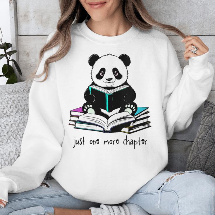 Panda Reading Chapter Books Unisex Sweatshirt