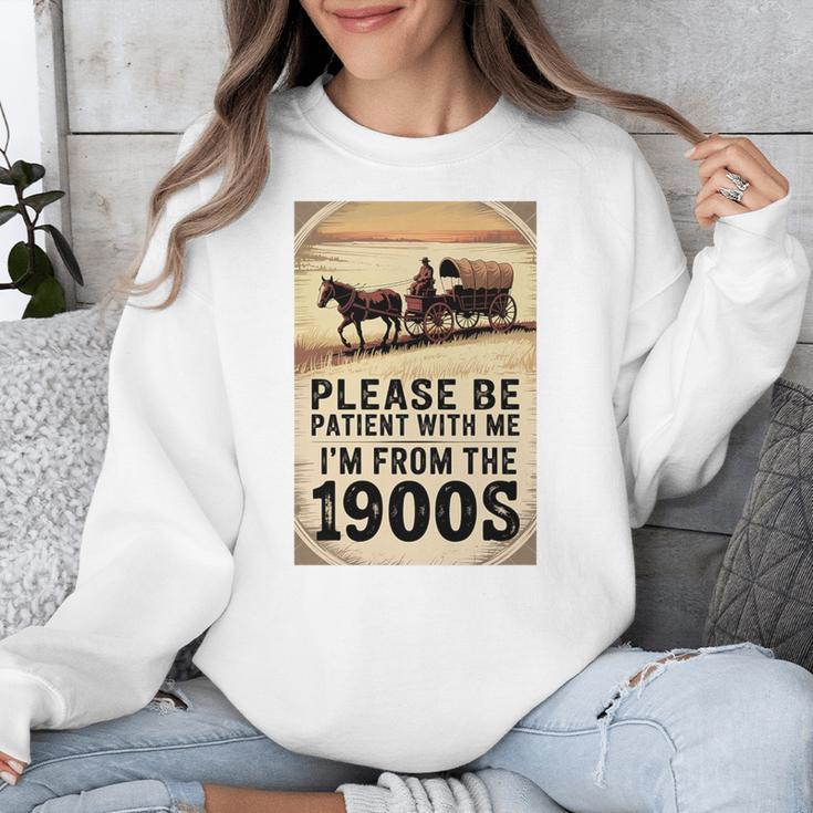 Be Patient With Me I'm From The 1900s Birthday Retirement Premium Tri-Blend Unisex Sweatshirt