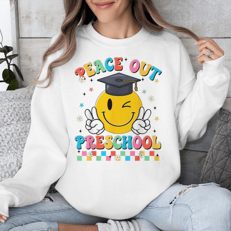 Peace Out Preschool Graduation Last Day Teachers Boys Girls Unisex Sweatshirt