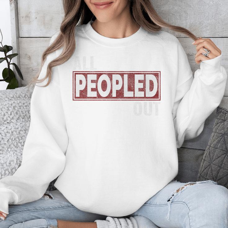 All Peopled Out Introvert Joke Sarcastic Quote Premium Tri-Blend Unisex Sweatshirt All Peopled Out Introvert Joke Sarcastic Quote Premium Tri-Blend Unisex Sweatshirt