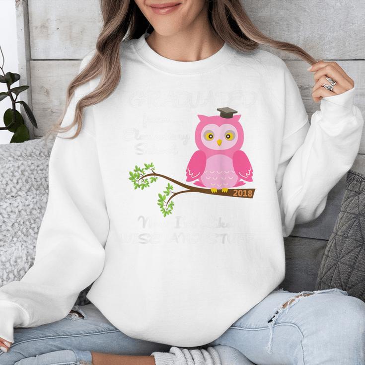 Pink I Graduated From Elementary Graduation Unisex Sweatshirt