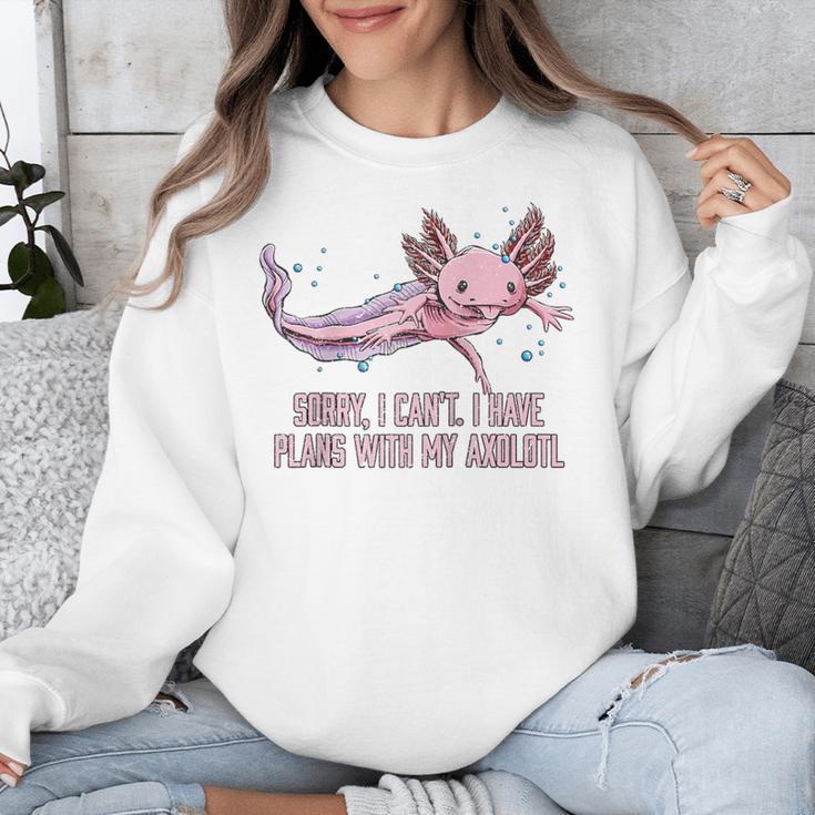 I Have Plans With My Axolotl Salamander Introvert Raglan Baseball Tee Unisex Sweatshirt