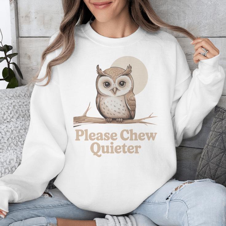 Please Chew Quieter Introvert Christmas Bird Lover Unisex Sweatshirt