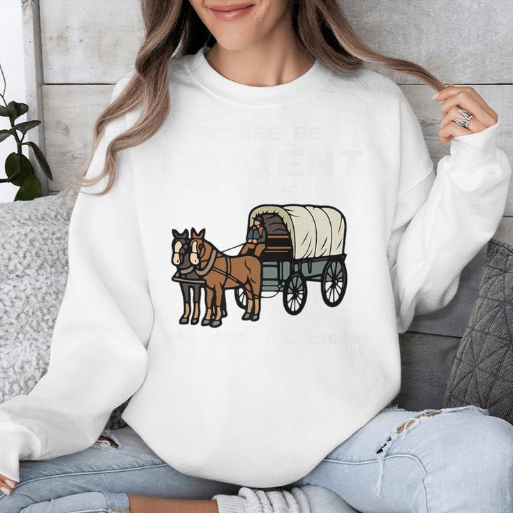 Please Be Patient I'm From The 1900s Amish Wagon & Vintage Premium Unisex Sweatshirt