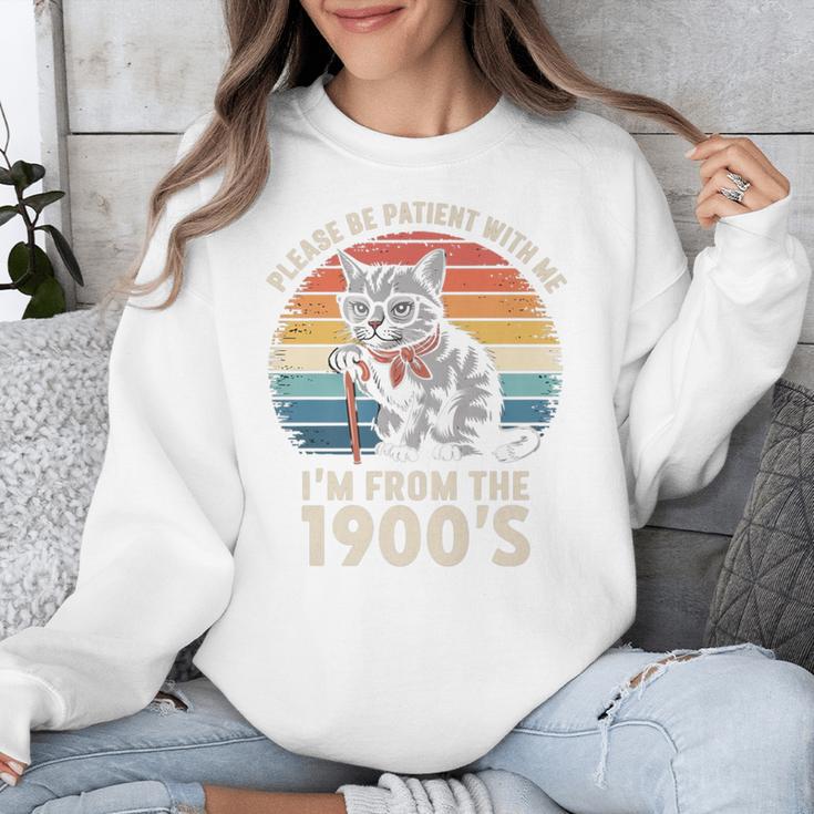 Please Be Patient With Me I'm From The 1900s Cat Premium Unisex Sweatshirt
