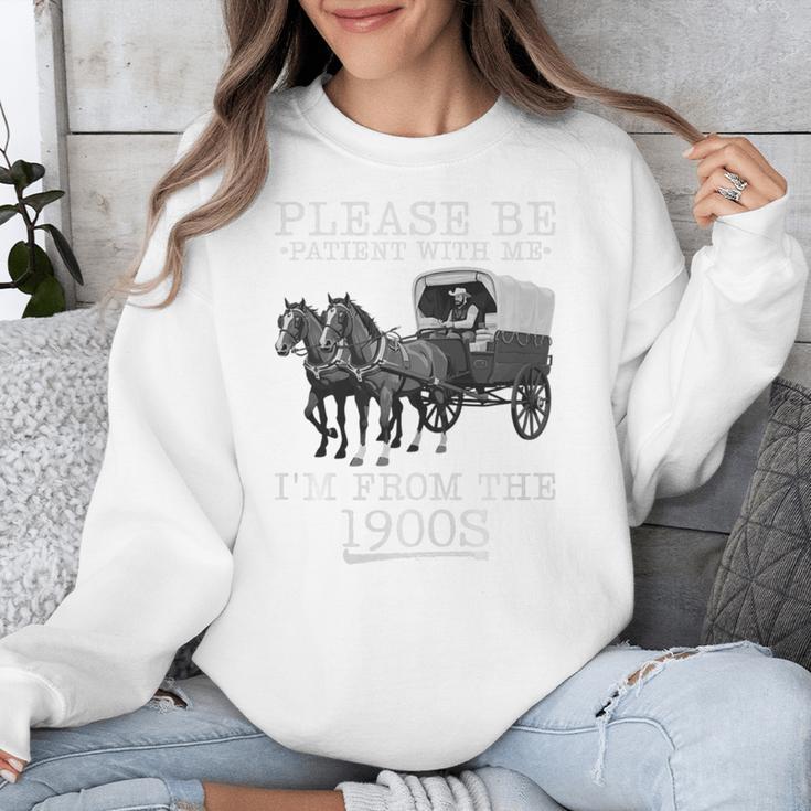 Please Be Patient With Me I'm From The 1900s Humorous Saying Premium Tri-Blend Unisex Sweatshirt
