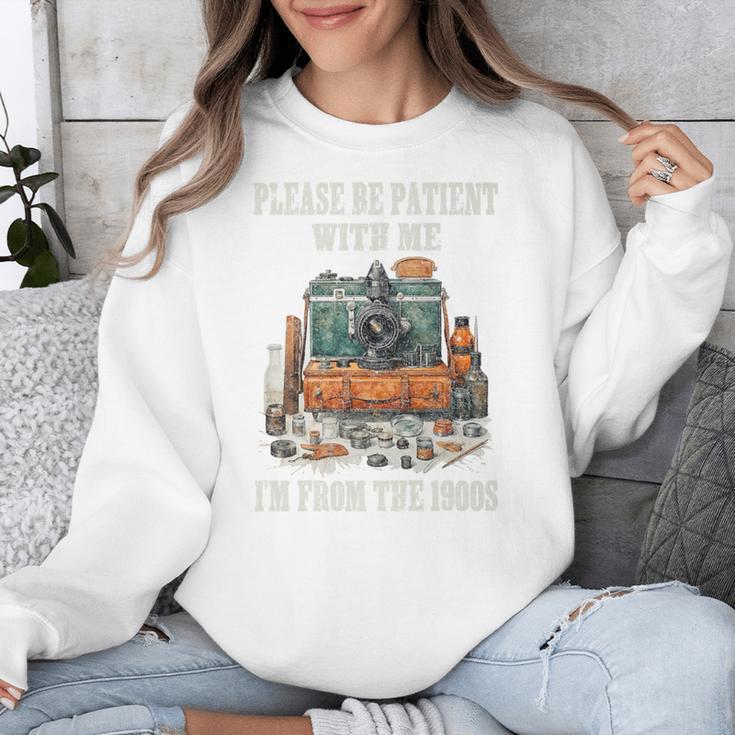 Please Be Patient With Me I'm From The 1900s Photographer Premium Unisex Sweatshirt
