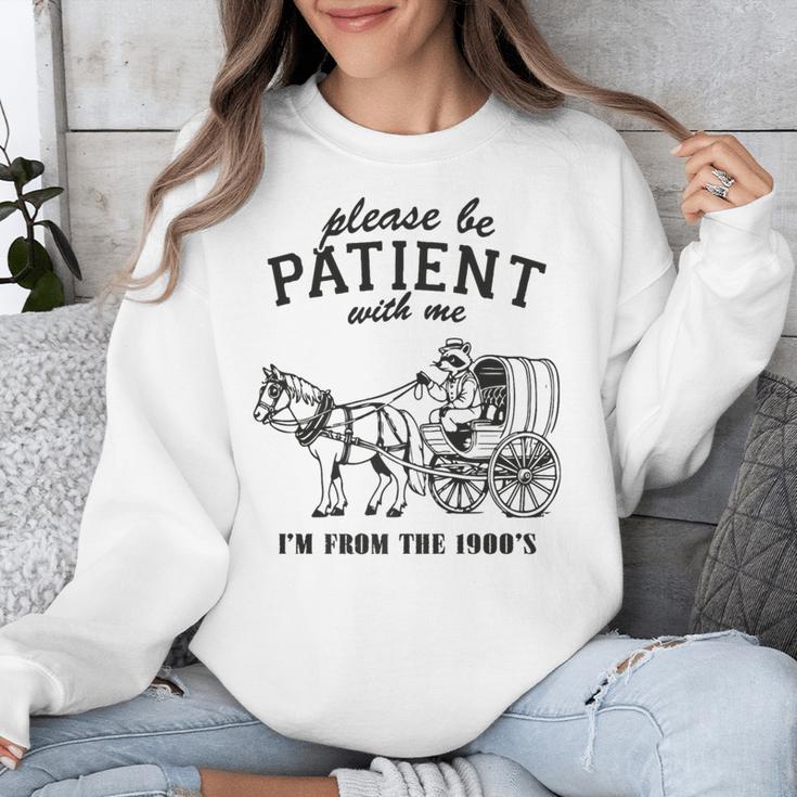 Please Be Patient I'm From The 1900s Raccoon Lover Premium Unisex Sweatshirt