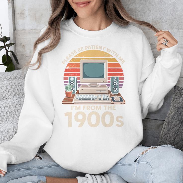 Please Be Patient I'm From The 1900s Retro Computer Geek PC Premium Unisex Sweatshirt