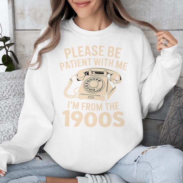 Please Be Patient With Me I'm From The 1900s Retro Humor Premium Tri-Blend Unisex Sweatshirt