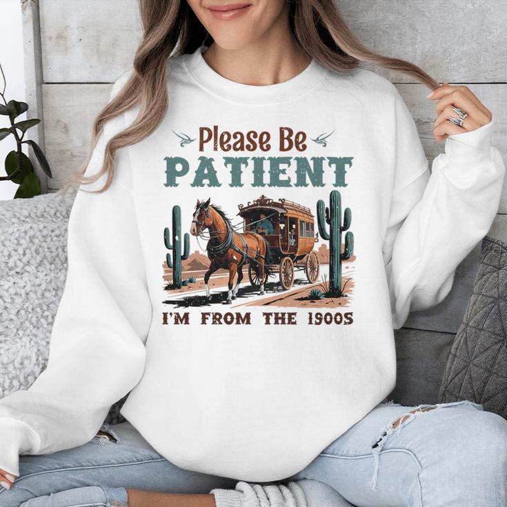Please Be Patient I'm From The 1900s Stagecoach Western Vint Premium Tri-Blend Unisex Sweatshirt