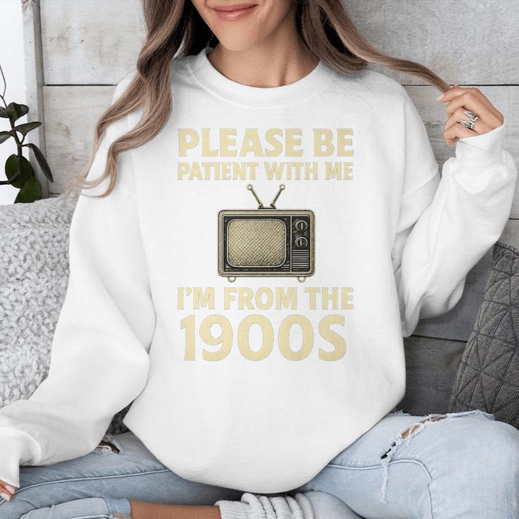 Please Be Patient With Me I'm From The 1900s Television Set Premium Unisex Sweatshirt