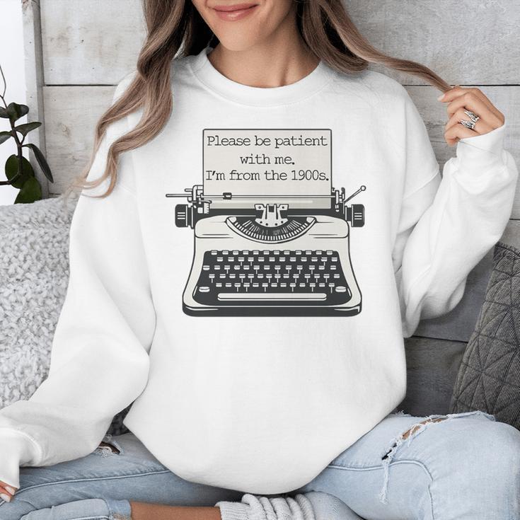 Please Be Patient With Me I'm From The 1900s Typewriter Premium Tri-Blend Unisex Sweatshirt Please Be Patient With Me I'm From The 1900s Typewriter Premium Tri-Blend Unisex Sweatshirt