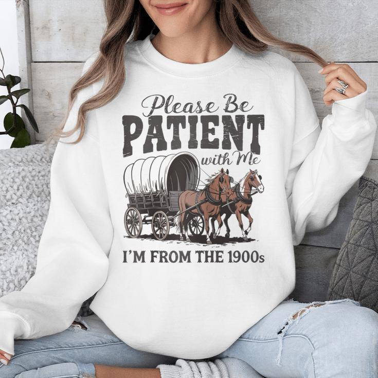 Please Be Patient With Me I'm From The 1900s Vintage Raglan Baseball Tee Unisex Sweatshirt Please Be Patient With Me I'm From The 1900s Vintage Raglan Baseball Tee Unisex Sweatshirt