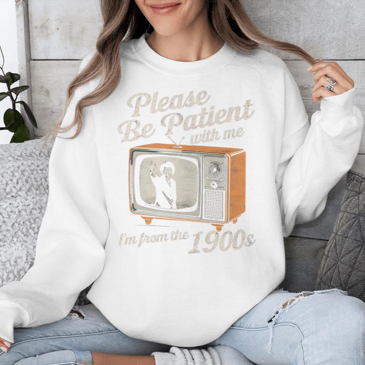 Please Be Patient With Me I'm From The 1900s Vintage TV Premium Unisex Sweatshirt Please Be Patient With Me I'm From The 1900s Vintage TV Premium Unisex Sweatshirt
