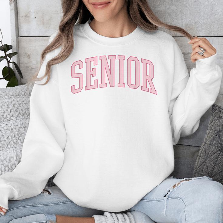 Preppy Varsity Pink Senior Graduation Unisex Sweatshirt