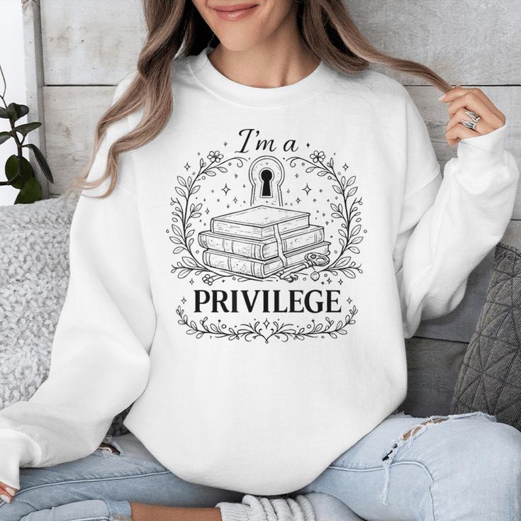 Im A Privilege Vintage Book Illustration Unisex Sweatshirt