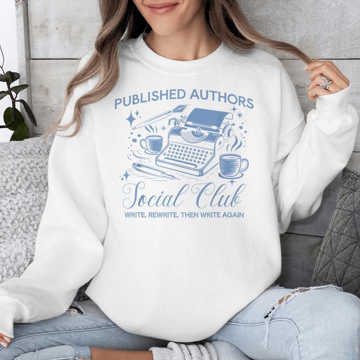 Published Authors Social Club Women Vintage Poet Book Writer Unisex Sweatshirt Published Authors Social Club Women Vintage Poet Book Writer Unisex Sweatshirt