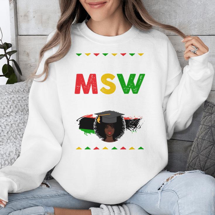 Queen MSW Social Work Grads Masters Graduation Unisex Sweatshirt