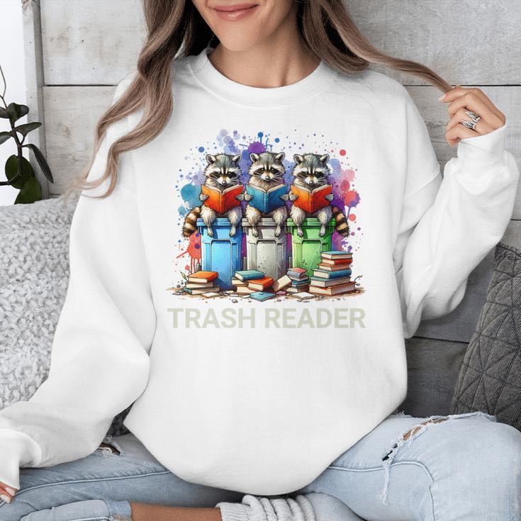 Racoons Trash Reader Book Lover Romantic Novels Premium Unisex Sweatshirt