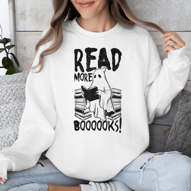 Read More Books Ghost Halloween Reading Teacher Literacy Unisex Sweatshirt Read More Books Ghost Halloween Reading Teacher Literacy Unisex Sweatshirt