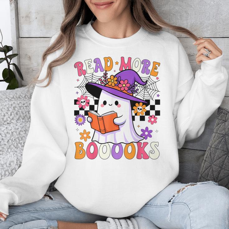Read More Books Ghost Reading Book Teacher Halloween Unisex Sweatshirt Read More Books Ghost Reading Book Teacher Halloween Unisex Sweatshirt