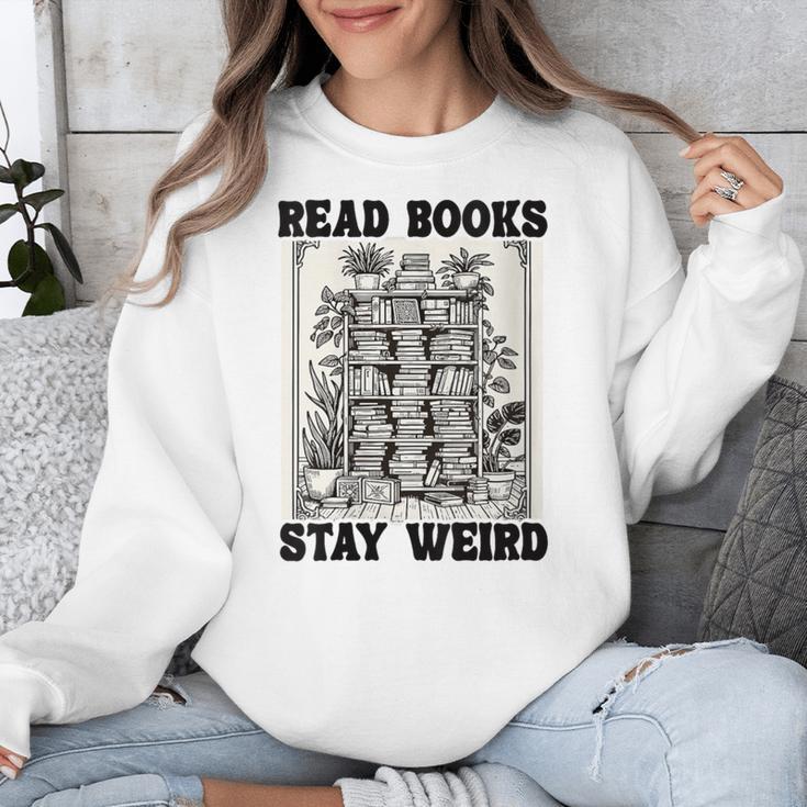 Read Books Stay Weird Book Lover Joke Introvert Reading Unisex Sweatshirt Read Books Stay Weird Book Lover Joke Introvert Reading Unisex Sweatshirt