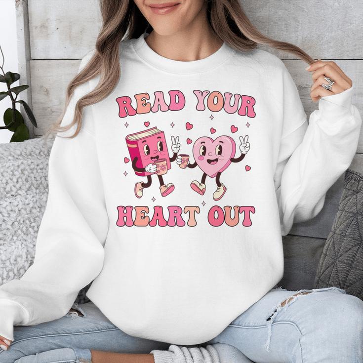 Read Your Heart Out Teacher Valentine Book Unisex Sweatshirt